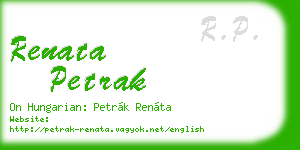 renata petrak business card
